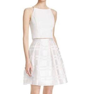 AIDAN MATTOX halter crepe top